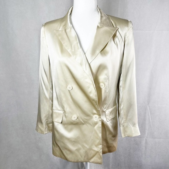 L'Agence Taryn Double Breasted Blazer Champagne Size 2 - Picture 11 of 14